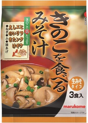 Грибной суп мисо быстрого приготовления Marukome Miso Soup Mushrooms