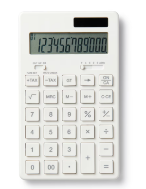 Настольный калькулятор с солнечной батареей MUJI 12-Digit Calculator (KK-1154MS)