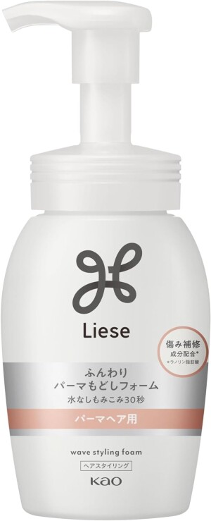 Увлажняющая термозащитная пенка для укладки волос KAO Liese Moisture Perm Tempering Foam