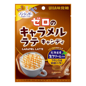 Конфеты без сахара со вкусом карамельного латте UHA Mikakuto ZERO Caramel Latte Candy