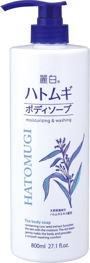 Увлажняющий гель для душа с экстрактом коикса Reihaku Hatomugi Body Soap