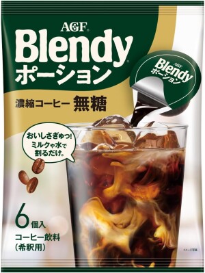Концентрированный кофе без сахара в порционных капсулах AGF Blendy Portion Unsweetened Concentrated Coffee