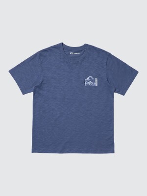 Футболка из коллекции «Укиё-э» Uniqlo Ukiyo-E Blue UT