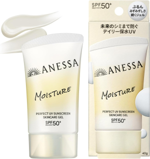 Водостойкий гель-санскрин для длительного увлажнения и защиты от фотостарения Shiseido Anessa Perfect UV Sunscreen Skincare Gel NB SPF50+PA++++