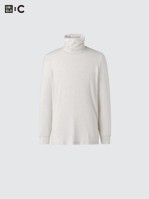 Мужская термо-водолазка с добавлением кашемира из коллекции «Extra Warm Heattech» Uniqlo Extra Warm Heattech Cashmere Blend Turtleneck T-Shirt 9/8 Sleeve