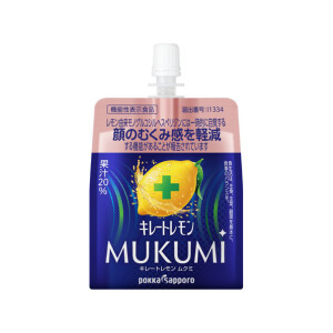 Желейный напиток с лимонным соком для устранения отеков лица Pokka Sapporo Chelate Lemon MUKUMI Jelly