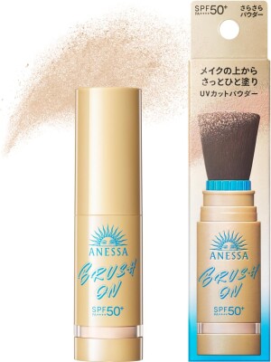 Матирующая пудра-санскрин с кистью Shiseido Anessa Perfect UV Brush-On Powder SPF50+ PA++++