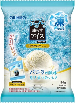 Порционный десерт для замораживания Ванильное мороженое ORIHIRO Purunto Frozen Ice Premium Vanilla