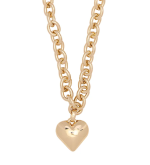 Кулон в виде объемного сердца на цепочке Victoria’s Secret Puff Heart Pendant Necklace