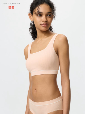 Бесшовный бюстгальтер с квадратным вырезом Uniqlo Wireless Bra Square Neck