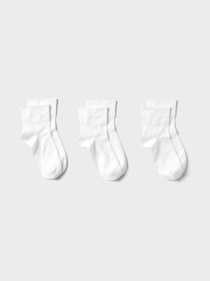 Женские укороченные носки Uniqlo Socks 3-Pair Pack Crew Taper