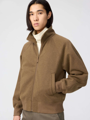 Мягкая куртка-бомбер на молнии Uniqlo Brushed Full-Zip Blouson