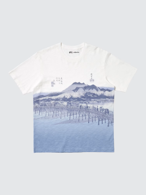 Футболка из коллекции «Укиё-э» Uniqlo Ukiyo-E Blue UT