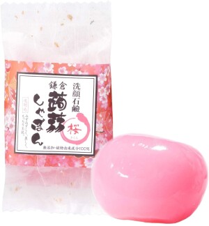 Натуральное мыло из конняку с экстрактом сакуры Kyoto Konnyaku Shabon Sakura Natural Soap