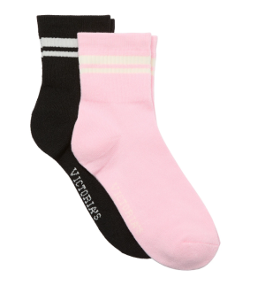 Набор из двух пар коротких носков Victoria’s Secret VSX Quarter Socks 2-Pack