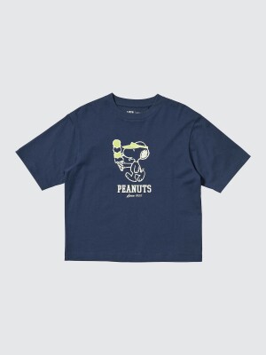 Детская футболка-оверсайз для девочек из коллекции «Peanuts» Uniqlo GIRLS Peanuts UT Oversized Fit
