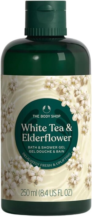 Гель для душа с ароматом белого чая и бузины The Body Shop Bath & Shower Gel White Tea & Elderflower