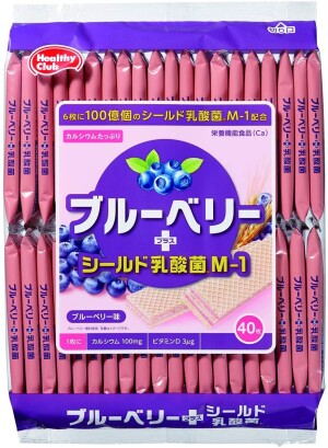 Хрустящие черничные вафли к чаю Hamada Blueberry Wafer