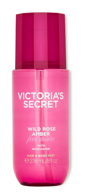 Освежающий спрей-мист для волос и тела с маслом ши и кокосом Victoria’s Secret Wild Rose Amber Body & Hair Mist