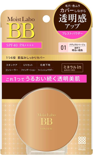 Рассыпчатая тональная основа с УФ-защитой MEISHOKU Moist Labo BB Mineral Foundation (SPF50 PA++++)