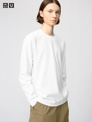 Свитшот с круглым вырезом Uniqlo Airism Cotton Crew Neck T-Shirt