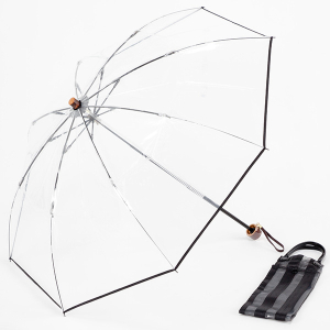 Складной виниловый зонт с ветроустойчивой конструкцией White Rose  Folding Vinyl Umbrella Amemachi 50