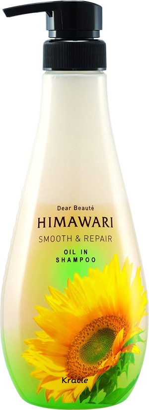 Разглаживающий, восстанавливающий шампунь для вьющихся волос Kracie Himawari Oil In Shampoo Smooth & Repair