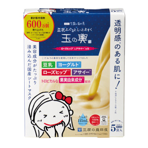 Тканевая маска с соевым молоком для упругой, увлажненной кожи Tofu Moritaya Soy Milk Yogurt Mask The Power Of Rose Hips And Acai