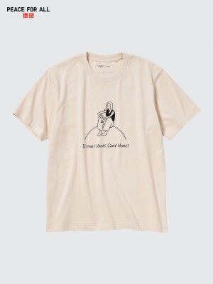 Футболка из коллекции «PEACE FOR ALL / Yū Nagaba» Uniqlo PEACE FOR ALL T-Shirt Yū Nagaba