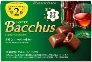 Шоколадные конфеты с коньяком LOTTE Bacchus Chocolate Candies With Cognac