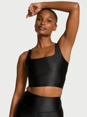 Глянцевый топ-бра с квадратным вырезом Victoria’s Secret VSX GlossyTech™ Square-Neck Bra Top Black