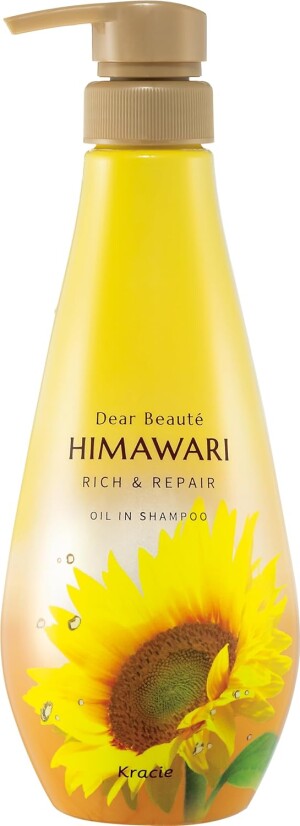 Бессиликоновый шампунь для восстановления волос Kracie Himawari Oil in Shampoo Rich & Repair