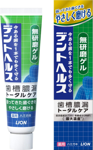 Зубной гель для чувствительных зубов и десен LION Dent Health Medicinal Toothpaste Without Abrasive Gel