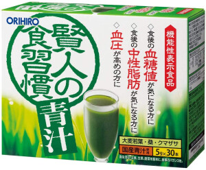 Аодзиру для контроля уровня глюкозы, нейтрального жира и артериального давления ORIHIRO Sage's Eating Habits Aojiru