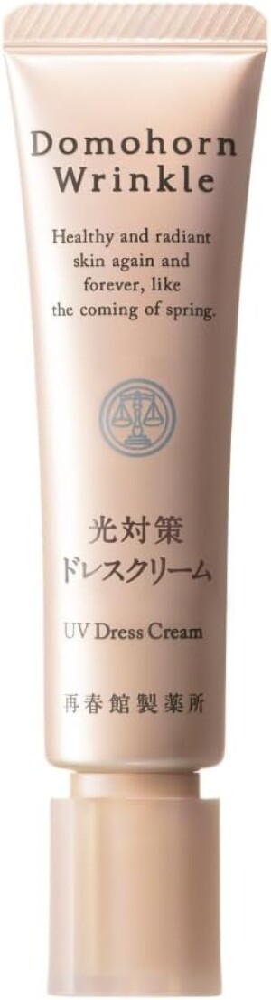 Солнцезащитный крем с тонирующим эффектом для ухода за возрастной кожей Saishunkan Domohorn Wrinkle UV Dress Cream SPF50 + / PA ++++