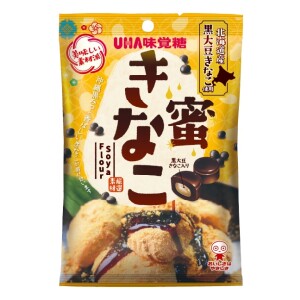 Карамель с кинако и тростниковым сиропом UHA Mikakuto Black Sugar Kinako Candy