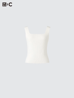 Топ с квадратным вырезом Uniqlo 3D Rib Square Neck Sweater