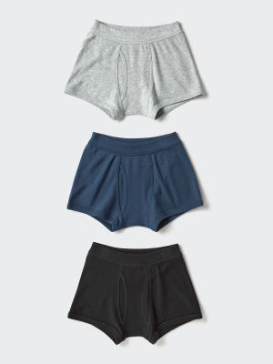 Детские трусы-боксеры для мальчиков Uniqlo BOYS Boxer Briefs  3-Pack
