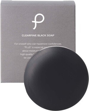 Мыло на основе древесного угля и шелка PLuS Clearfine Black Soap