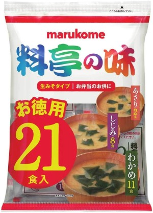 Суп мисо мгновенного приготовления Marukome Raw Miso Soup