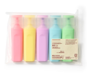 Пастельные маркеры для заметок и планирования MUJI Pastel Color Highlighter