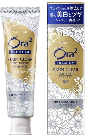 Отбеливающая зубная паста Sunstar Ora2 Premium Stain Clear Toothpaste