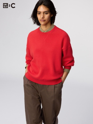 Джемпер с круглым вырезом из хлопка Uniqlo Smooth Cotton Crew Neck Sweater