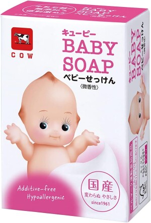 Детское увлажняющее мыло с экстрактом гардении и скваланом Kewpie COW Baby Soap
