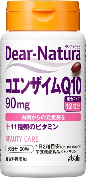 Антиоксидантный комплекс с коэнзимом Q10 и витаминами для поддержания красоты и здоровья Asahi Dear-Natura Coenzyme Q10