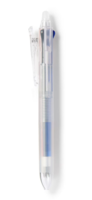 Стираемая трехцветная гелевая ручка с ластиком MUJI Erasable 3-Color Ballpoint Pen