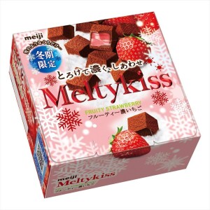 Молочный шоколад с нежным клубничным муссом MEIJI Melty Kiss Fruity Strawberry