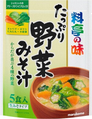 Мисо-суп с овощами Marukome Ryotei no Aji Vegetable Miso Soup