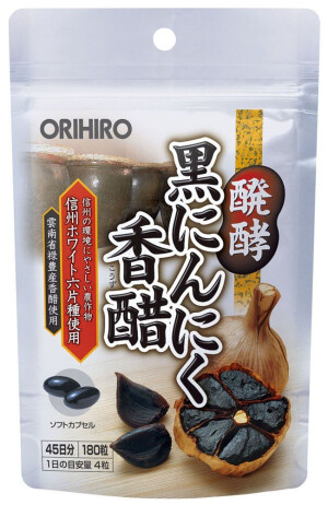 Комплекс с черным чесноком и рисовым уксусом для иммунитета Orihiro Fermented Black Garlic Vinegar