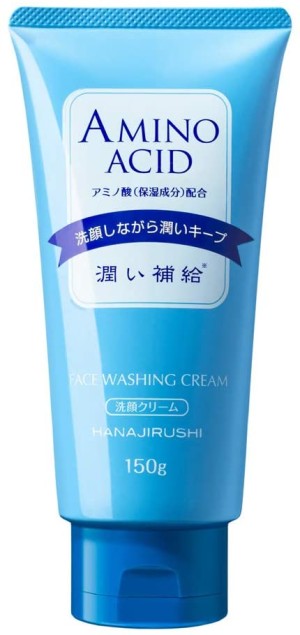 Крем для умывания с аминокислотами для сухой, чувствительной кожи HANAJIRUSHI Face Washing Cream Amino Acid